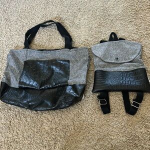 Mommy and Me Swankaroo tote bag and mini backpack